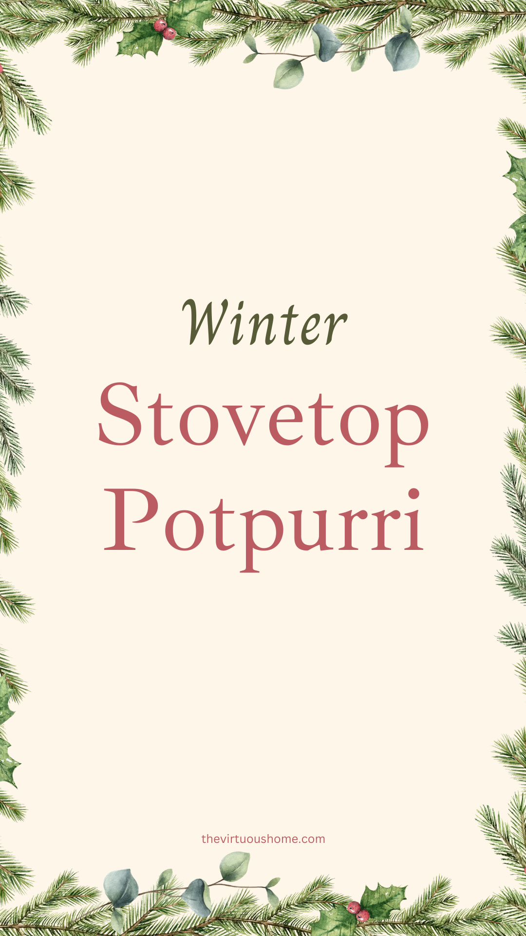 Winter Stovetop Potpourri The Virtuous Home