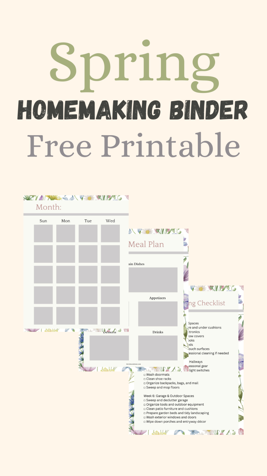 How to Create a Spring Homemaking Binder - The Virtuous Home